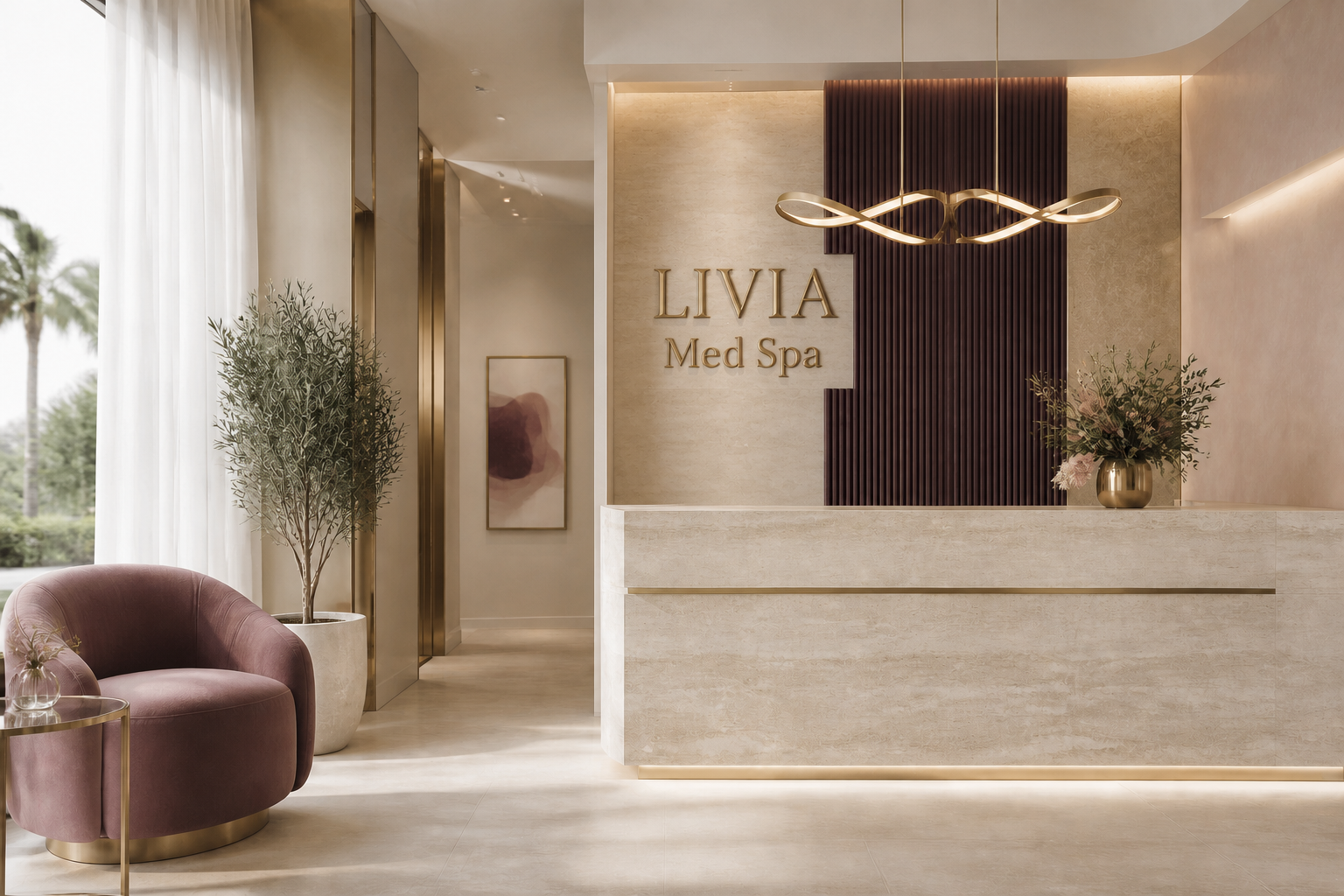 LIVIA Med Spa reception concept